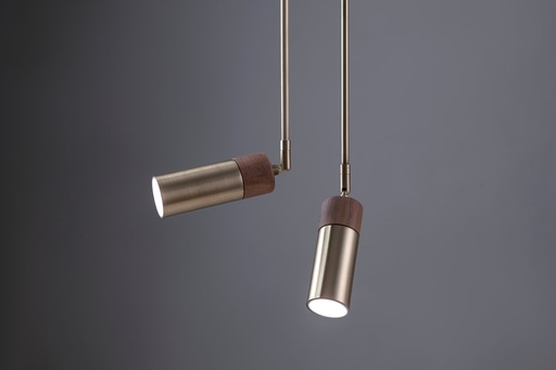 [BIS 1200 BR] Bis 1200 Spot Caño 120cm c/Lamp Led Gu10 7W Bronce Viejo
