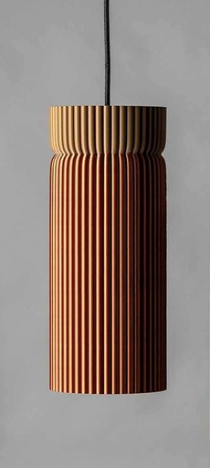 [TRESDE TALL DOBLE] Tresde Tall Doble Colgante Di.15cm c/Lamp Led Gota 4W Cobre/Chocolate
