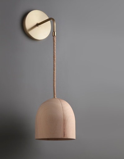 [BELL APL BR] Bell Aplique de Pared Di.15cm E27 c/Lamp Led Gota 4W Base Bronce Viejo