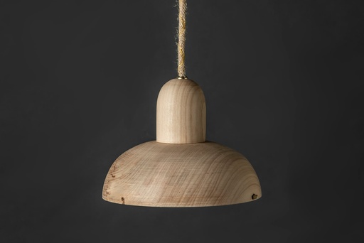 [INDU COLG] Indu Colgante Di.20cm c/Lamp Led Gota 4W Madera Natural