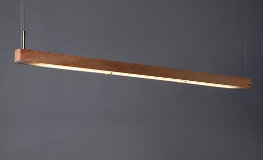 [SLIM RECTANG 600] Slim Rectangular 600 Colgante L.60cm Tira Led 9W Calida + Fuente