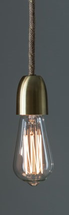 [CABEZAL COLG BR] Cabezal Metal Colgante c/Lamp Led Vintage o Globo Bronce Viejo