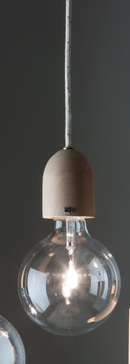 [CABEZAL CURVO COLG] Cabezal Curvo Colgante c/Lamp Led Vintage o Globo Madera Natural