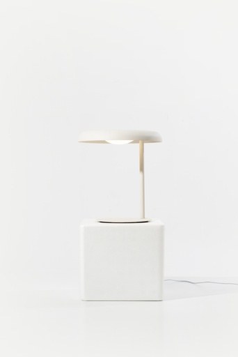 [GM4B] Gota 40 de Mesa Aluminio Di.40xh42cm Led G9 6W 2700k Blanco Mate