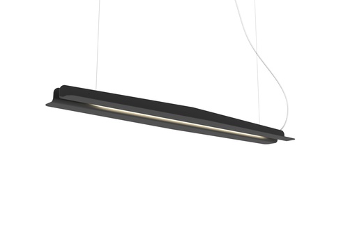 [R15N] Raya 150 Colgante Enchapado 150Cm Led 23,7W 3000K C/Dif. Acrilico Negro