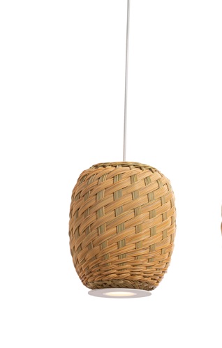 [B-N01] Valle B Colgante Simbol Di.20xh22cm E27 10W Natural C/Disco Blanco