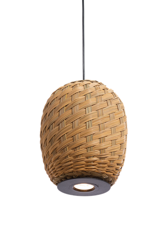 [B-N02] Valle B Colgante Simbol Di.20xh22cm E27 10W Natural C/Disco Negro