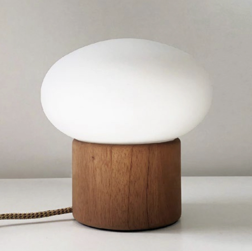 [MOSCU M75 CD] Moscu M75 Lampara Mesa Madera Cedro E27 Led Di.20xh21cm