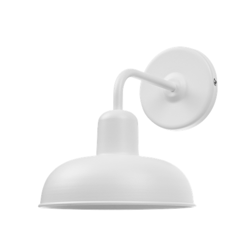 [A 190 B] Vintage Aplique de Pared Acero C/Movimiento Di.20Cm 1L E27 Blanco