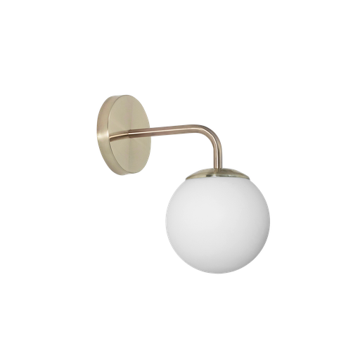 [AG 15B] Aplique Globo Opal Satinado Di.15cm Blanco