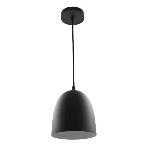 [COR 180 N] Retro Wok Colgante 1 Luz E27 Di.18cm Negro