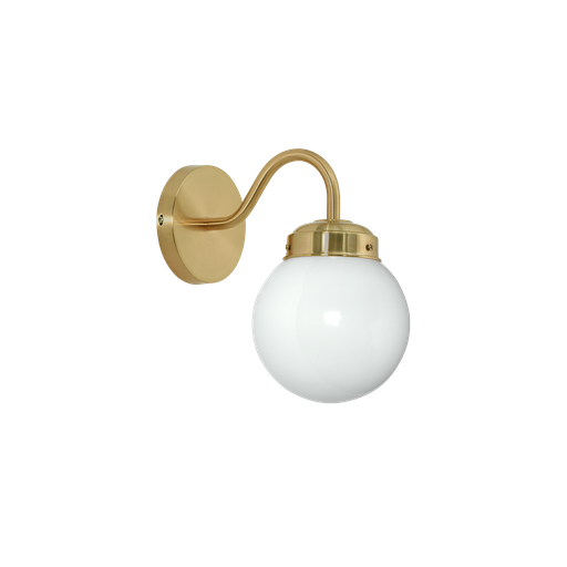 [GL 18 E B] Globo Aplique de Pared Acero IP20 1 Luz E27 Di.18xh35cm Bronce