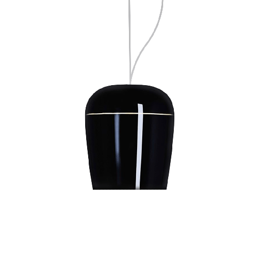 [PR-TIARA S5 NG] Tiara Colgante Vidrio 1 Luz E27 IP20 Di.36xh.41cm Negro