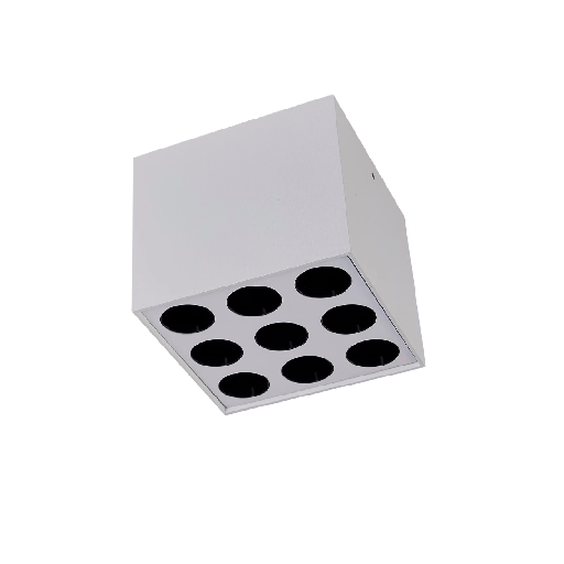 [VK-TROU P9-18W-DIMT-BN-3000K-24°-220V] Trou P9 Plafon 10Cm Led 18W Ip20 3000k 220v  Dimerizable Blanco/Negro