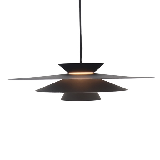 [VK-ST2-12W-DIMT-NG-2700K-220V] St2 Colgante Circular Led 12W 2700k 220v Ip20 Dimerizable Di.500mm Negro