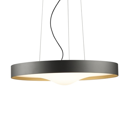 [VK-FUSKAL-45W-DIM-GR-3000K-220V] Fuskal S Colgante Circular 50Cm Led 45W 3000k 220v Ip20 Dimerizable Gris Grafito-Oro 