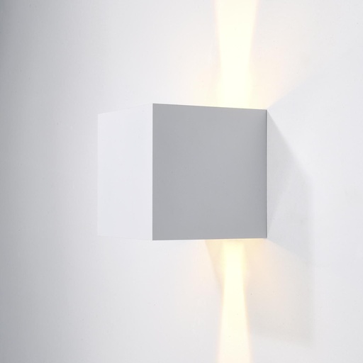 [VK-SYMUD PRO-6W-BL-3000K-220V] Symud Pro Aplique Exterior Bidireccional Led 2X3W 3000K 220v Ip65 110mm Blanco