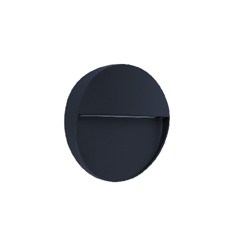 [VK-WALK R-3W-GR-3000K-220V] Walk R Aplique Exterior Circular Led 3W 3000K 220v Ip54 Di.110mm Grafito