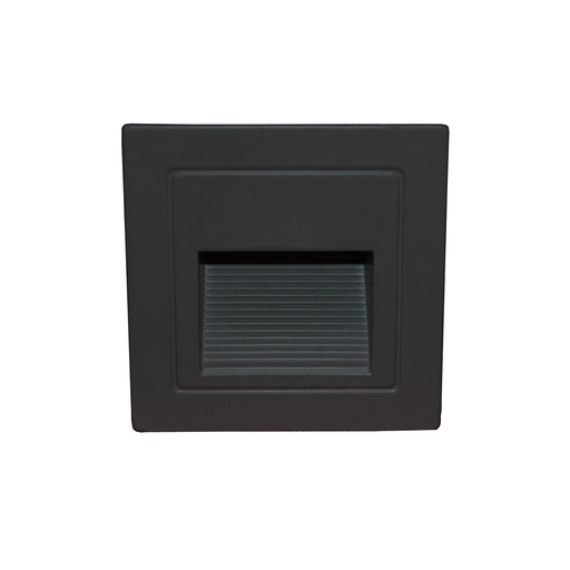 [VK-CAM-3W-NG-3000K-220V] Cam Embutido Exterior Cuadrado Led 3W 3000K 220v Ip54 85mm Negro