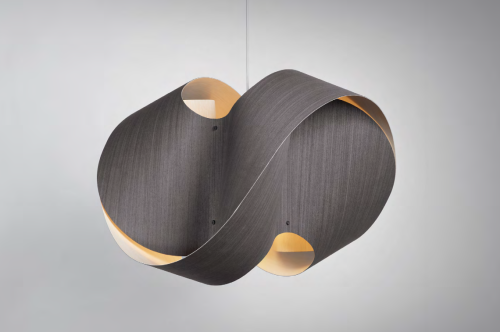 [ELVIRA 50 EBA] Elvira 50 Colgante Madera Reconstituida Di.50cm E27 Ebano