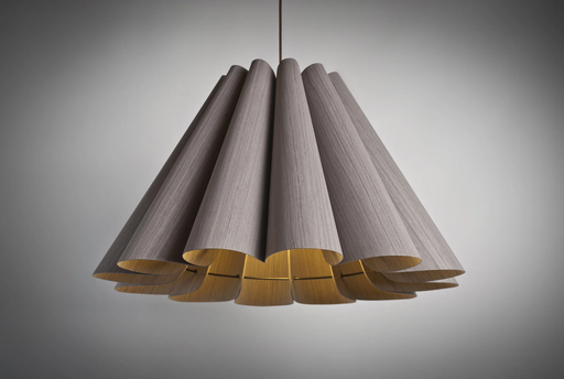 [LORA 70 ROB.GR] Lora 70 Colgante Madera Reconstituida Di.70cm E27 Roble Gris