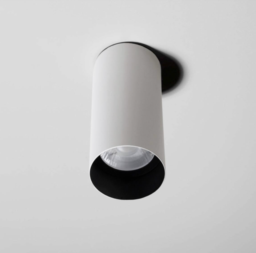 [WLG-MOTE-20W-927-25-MW-MB] Mote Plafon Monovolumen Led 20w CRI90 2700K 25º Dim Triac IP44 Blanco/Negro