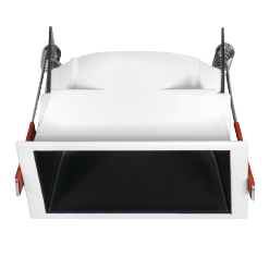 [G8] Sivan-N Embutido Movil Cuadrado Gu10 Par16 Aluminio 85x85x60 Blanco/Negro