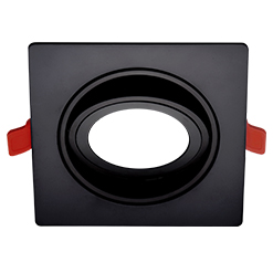 [G51-B] Nisan-B Embutido Cardanico Cuadrado Gu10 Ar111 Aluminio 180x180x35 Negro