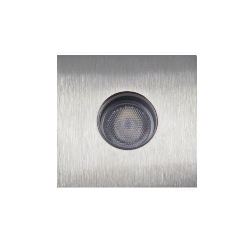 [EP-827-24G-3W-B] Saman Embutido de Piso Cuadrado Led 3w CRI80 2700K 30º 24V Ip67 Dim Triac Acero