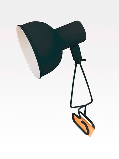 [403 NG] Aplique Pinza Pantalla Retro E27 Negro