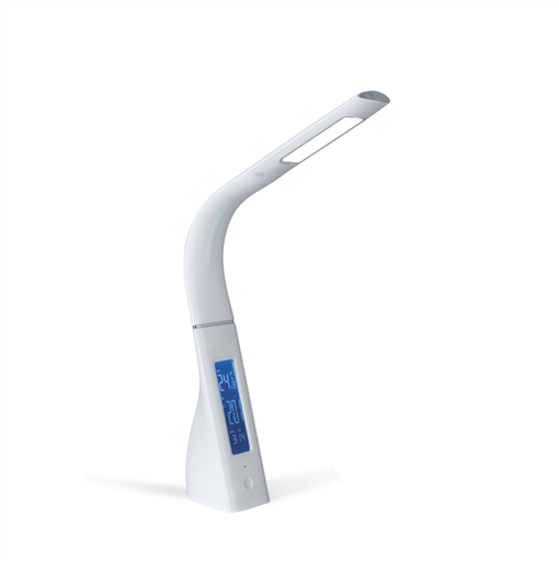 [BOSTON BL] Boston Lampara de Escritorio c/Reloj Usb Alarma y Temp. 9W Dimerizable Blanca