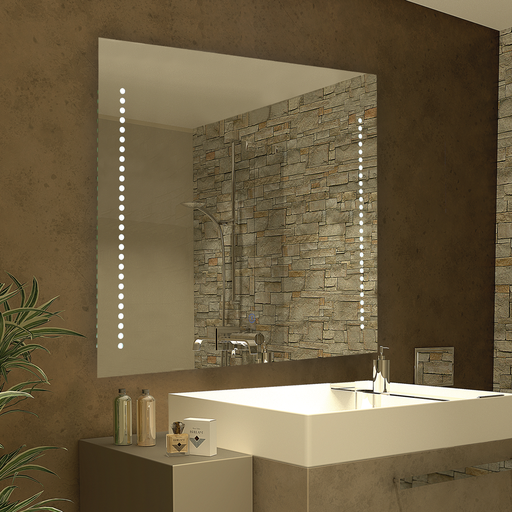 [ESPEJO-1] Espejo 1 Rectangular c/Luz Touch Led 28W Linea de Puntos en sus Bordes