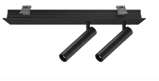 [06.AA83.5285.06] Wipi Embutido 2 Cabezales con Base Led Cob 2x3W 3000K 26º Dim TRIAC Negro Texturado