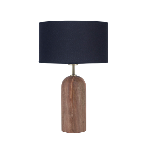 [FELIX CIL N] Felix Lampara de Mesa Guaica Natural Pant.Cilindrica Negra 1L E27 h.55cm