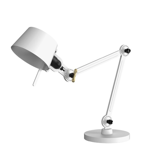 [TN-BOLT DESK SMALL 2ARM FOOT-BL-E27-220V] Bolt Desk Lampara de Escritorio Brazo Articulado 1 Luz E27 IP20 h.57cm Blanco