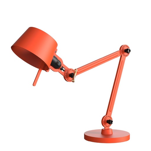 [TN-BOLT DESK SMALL 2ARM FOOT-NR-E27-220V] Bolt Desk Lampara de Escritorio Brazo Articulado 1 Luz E27 IP20 h.57cm Naranja