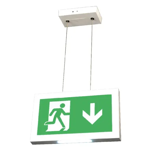 [GX19CBCSE] Señalizador Autonomo Permanente 19Led Doble Faz IP43 3Hs Suspendido "Salida De Emergencia"