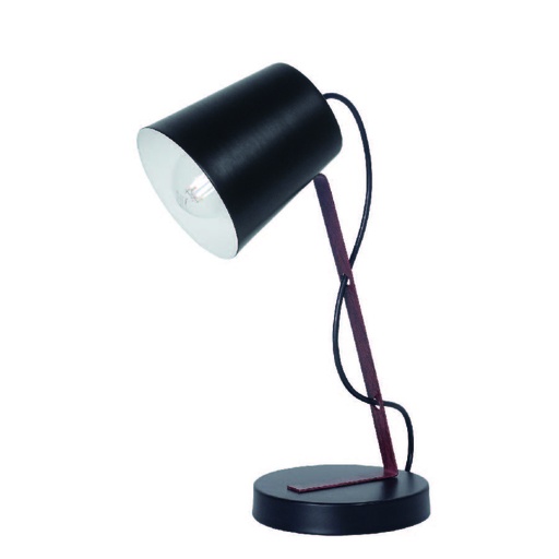 [6405] Rodby Lampara de Mesa 1 Luz E27 Ip20 220v h.40cm Negro