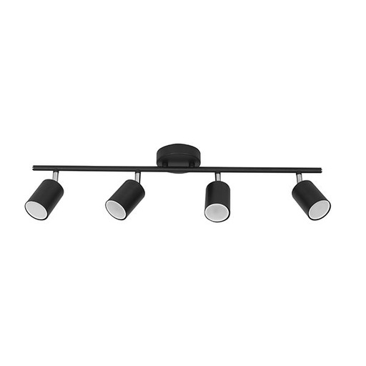 [53723] Joris IV Aplique Pared 4 Luces Gu10 220v L.64,5xh.16,6Cm Negro/Cromo