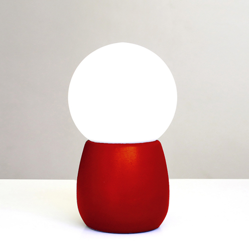 [TUNITO MC RO] Tunito MC Lampara Mesa PVC E27 Led Gota Di.10xh18cm Rojo