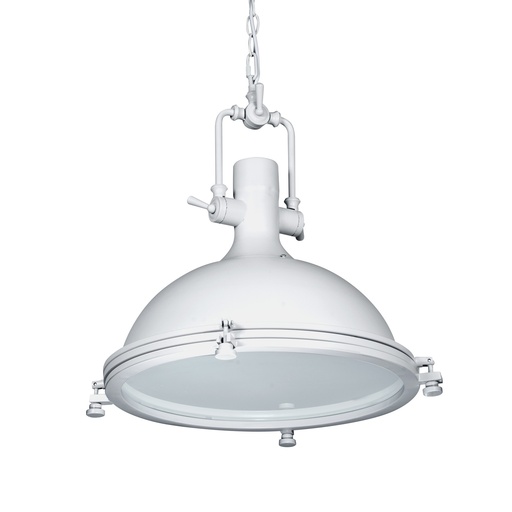 [Terastia BL] Terastia Colgante Naval Metal Di.50xh.40Cm 1L E27 Blanco Mate