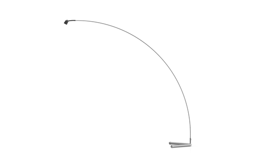 [PUCK Curvo P001] Puck Curvo Lampara Pie de Pie IP66 Led 10W 2700K 12V Cri90 11º H.180Cm Negro