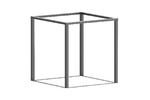 [CUBO 30 P010] Cubo 30 Aplique Piso IP65 Led 18W 2700K Cri80 12V 30x30cm Negro