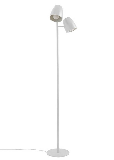 [FRIDA P DOB BL] Frida Pie Doble Hierro-Aluminio Movil 2L E27 Blanco