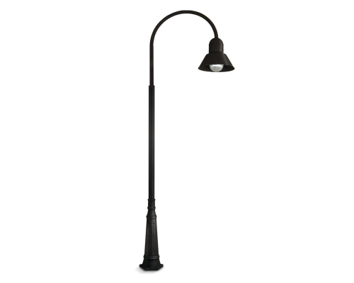 [8500.NT] Farola C/Brazo Con Columna N E40 IP44 h.3400mm Negro Texturado
