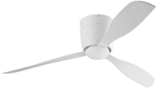 [V797205] Bora Ventilador Blanco 3P Tulipa Satin 18W 3000K  Motor 33,3W C/Control Remoto