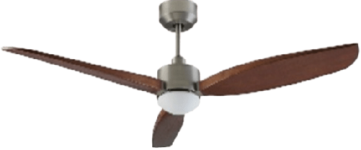 [V800005] Embat Ventilador Plata 3P Madera Oscura Tulipa Satin 19,8W 3000K Motor 33W C/Control Remoto