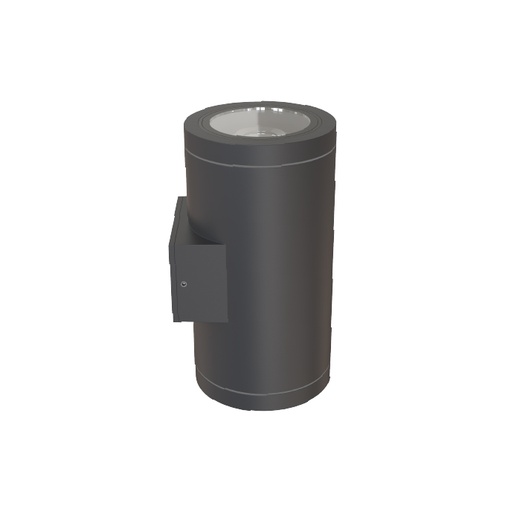 [10.28.7110.09] Kalu 2.0 R Bi Aplique Pared Exterior Redondo 2xGU10 Par16 IP65 Gris Grafito