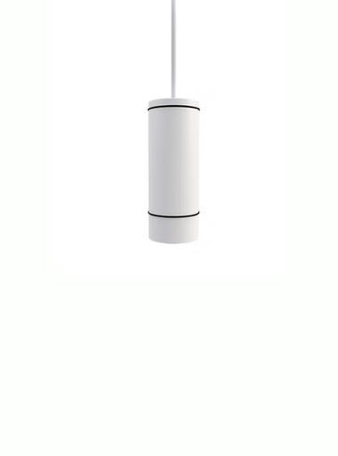 [CV01-02] Cavia Corta Colgante Aluminio Di.6Xh.16Cm Gu10 7W Blanco Semimate