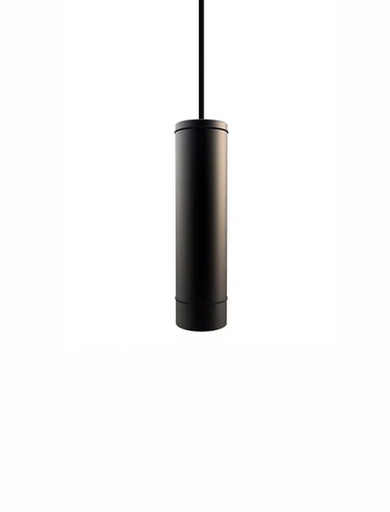 [CV03-03] Cavia Colgante Aluminio Di.6Xh.24Cm Gu10 7W Negro Semimate